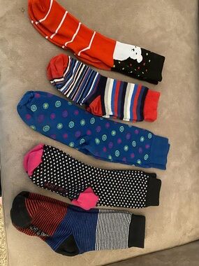 Men's Colorful Patterned Crew Socks - Pack of Assorted Designs